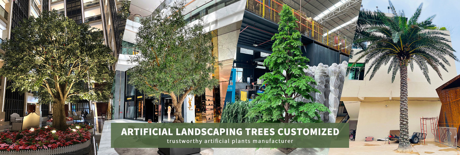 인위적 인 열대 팜 나무