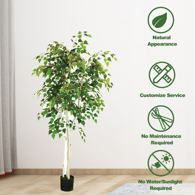 Factory Handmade Artificial White Birch Bonsai With Real Bark For Landscaping Decorative And Courtyard Decoration