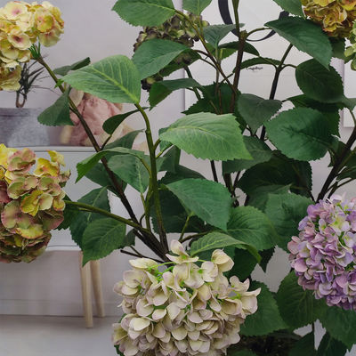 58cm Custom Artificial Landscape Trees Silk Fabric Hydrangea Evergreen For Living Room Decor