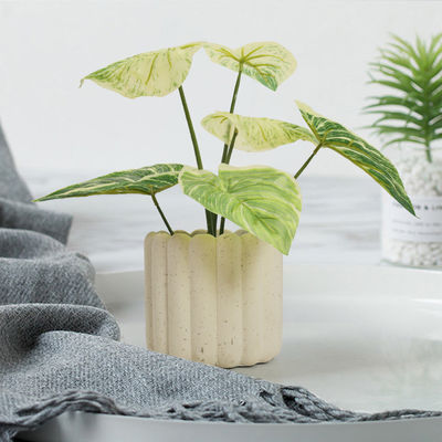 Green Artificial Potted Floor Plants For Garden Philodendron Birkin
