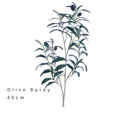 High Quality Wholesale Silk Greenery Olive Tree Branches Decor Olive Faux Olive Spray For Home Party