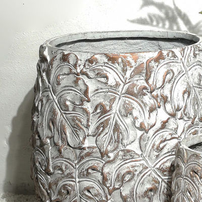 48cm Mystery Patterned Cement Pot Artificial Plant Accessories