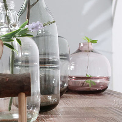 60cm Height Glass Bottle Flower Pot Transparent Flowers Decor