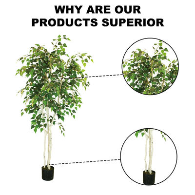 Factory Handmade Artificial White Birch Bonsai With Real Bark For Landscaping Decorative And Courtyard Decoration