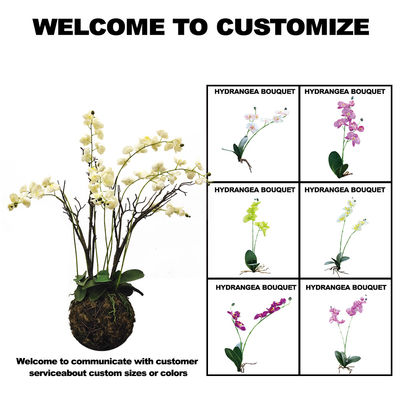 High Simulation 56cm Artificial Butterfly Orchid Flower Plant 6 Colors