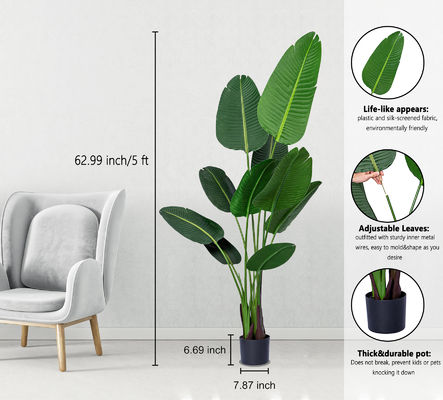 160cm Artificial Office Plant Indoor Traveler'S Palm Fake Potted Trees