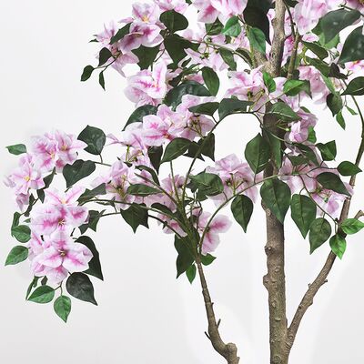 Artificial Bougainvillea Tree with Flower in Plastic Pot for Front Porch Home Office Garden Party Decoration