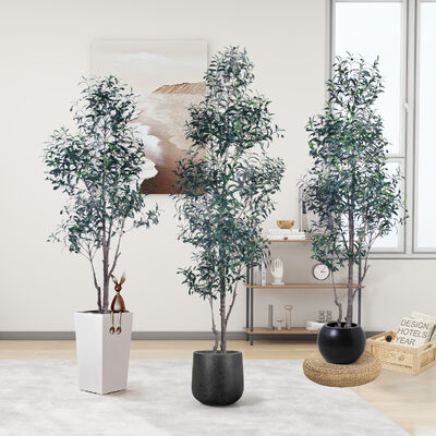 HAIHONG Artificial Olive Tree in Pot Fire Retardant Plastic Durable Natural Touch Indoor Plants for Home Decor Indoor