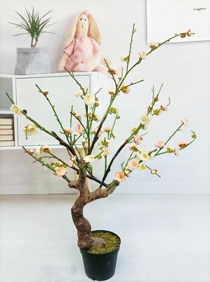 Anti UV Artificial Landscape Trees Peach Blossom Simulated Plant Garden Decor