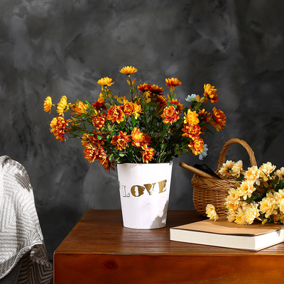 Shabby Chic Real Touch Artificial Flowers Floral Bouquet Daisy Tabletop Decorative