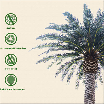 Date Palm Garden Artificial Landscape Trees 2000cm Height UV Resistance